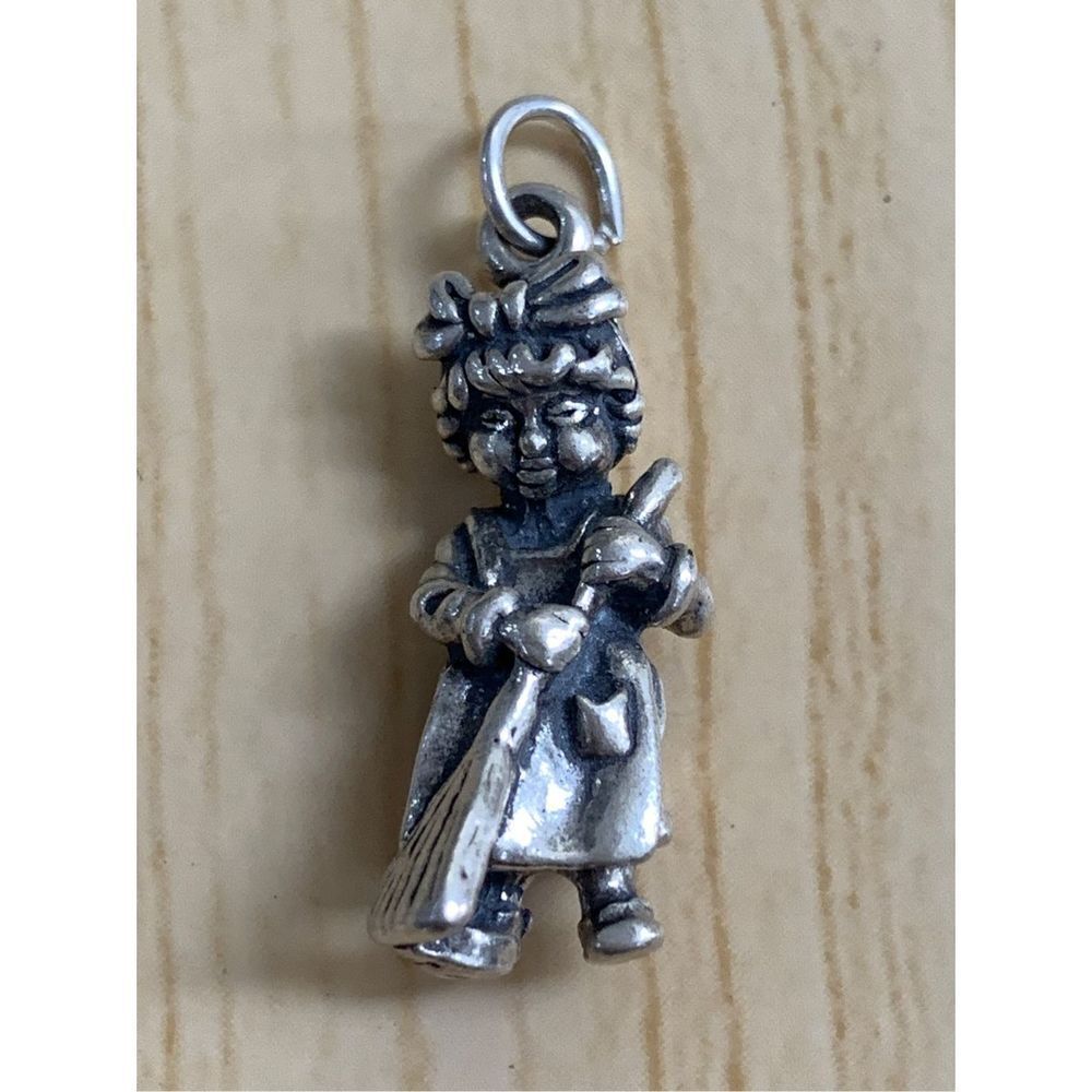 .925 Sweet Girl Sterling Silver Jewelry Charm